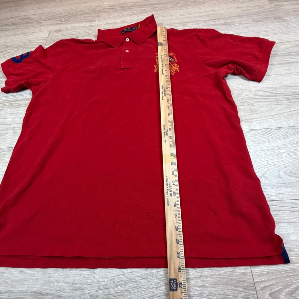 Polo Ralph Lauren Triple Pony Red International Polo Challenge Shirt Men 2XLT - Picture 6 of 9